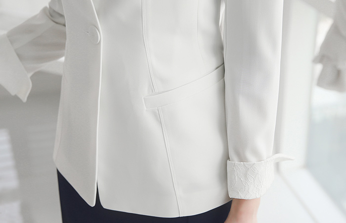 レイス小売配色ラウンドジャケット