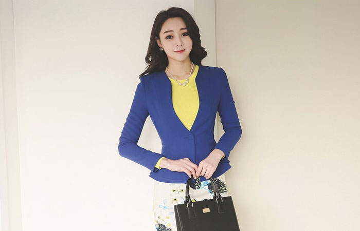 シンプル二重裾ジャケット