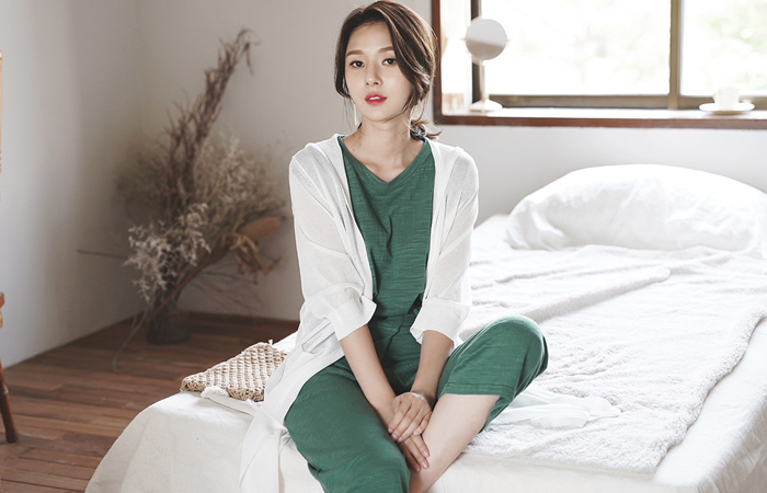 クーリングシーツルーフードロングカーディガン