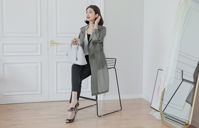 アイスストリングトレンチロングジャケット