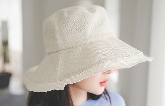 無知リネンバケットハット