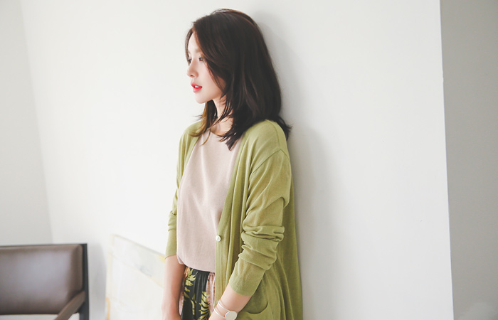 クーリングアイスボックスポケットロングカーディガン