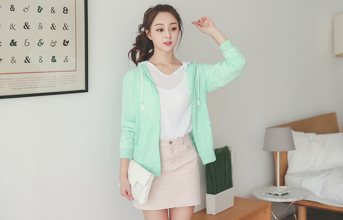 サマースラブコットンフードジャンパ