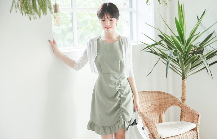 バックレースショットカーディガン