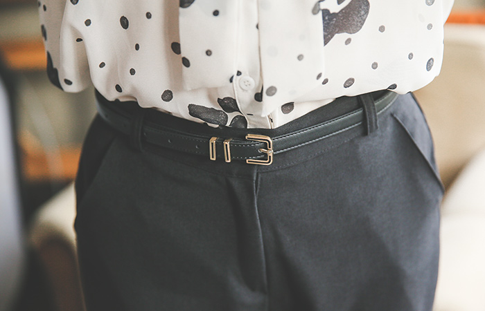 [モデル着用34次]スクエアダブルベルト