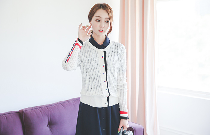 トムストライプバンブーカーディガン