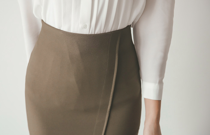 シンプル斜線ひらきスカート（fall）