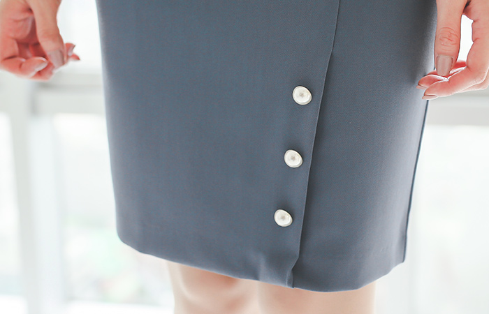 トリプル真珠ポイント切開スカート