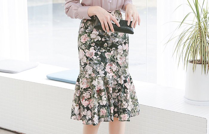 プリンセスフラワーマーメイドスカート