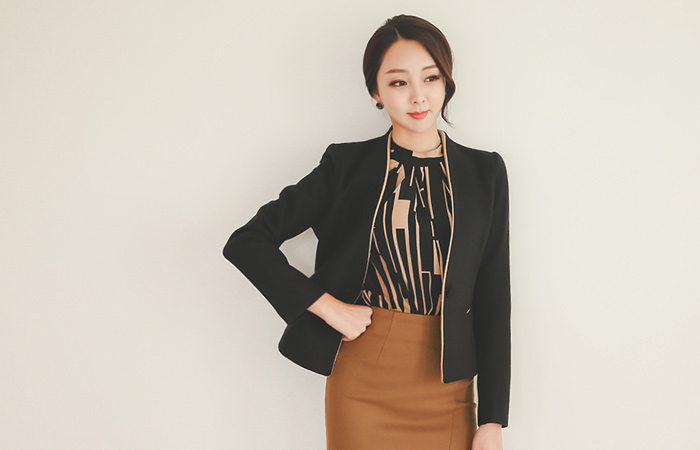 配色カラー無しウールウールジャケット