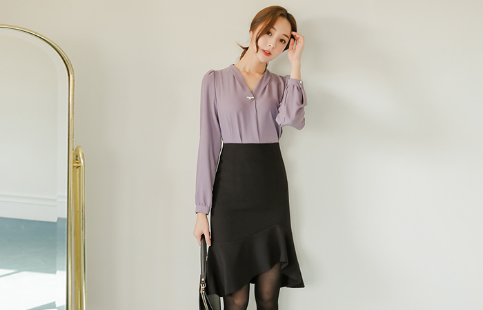 オンバルラッフルマーメイドスカート（fall）