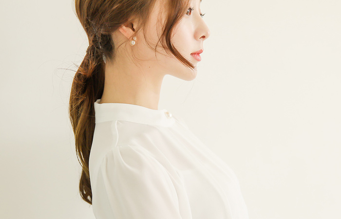 グレース真珠カフスブラウス