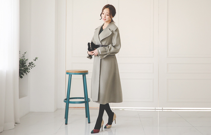 ワイドカラールーズフィットハンドメイドコート