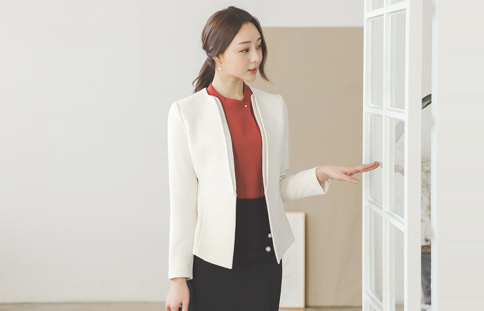 ラグジュアリービーズラインフリルジャケットⅡ