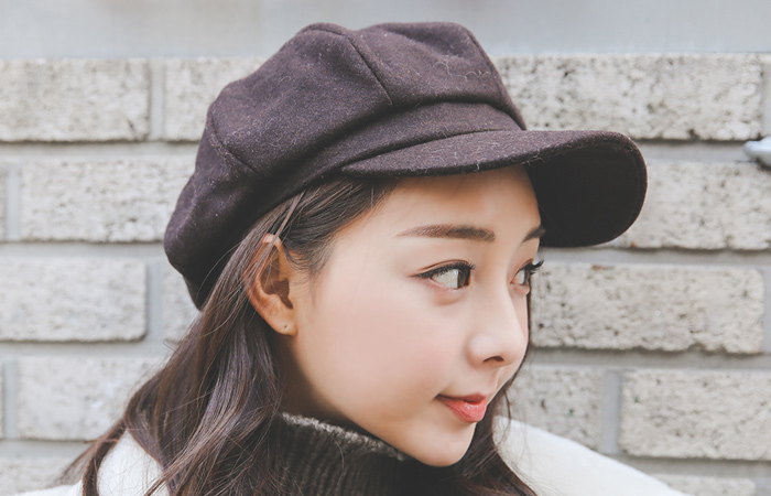 毛織8の各ウールハンティングキャップ