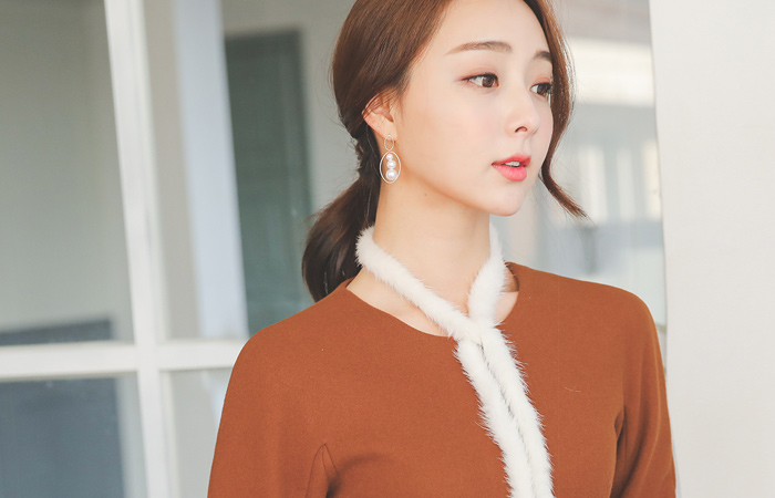 ウィンターソフト毛織リングファスナードレス