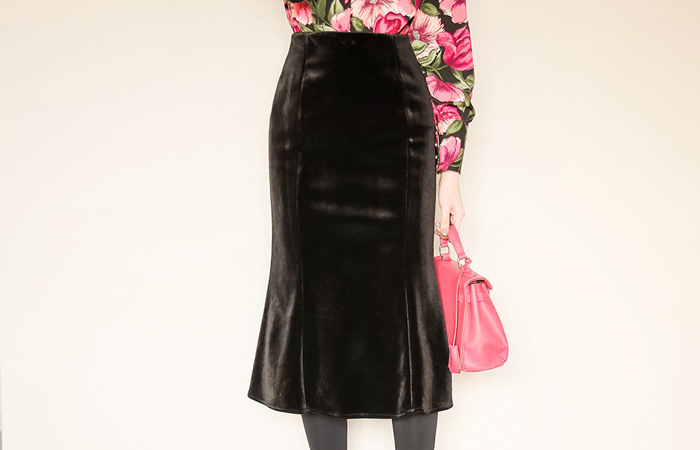 ベルベットとアドマーメイドスカート