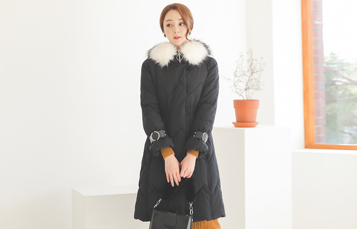 エコファーレザービジョストリングウェルロンロングパディング