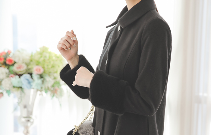 エコファーシルバーボタンAラインフルコート