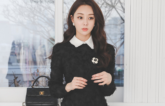 こんごうフリンジレースカラー ドレス