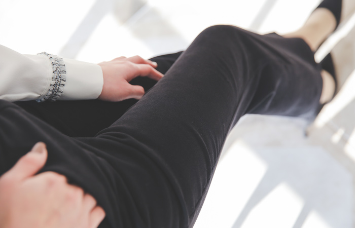 스웨이드터치 세미부츠컷 ハイ スレックス