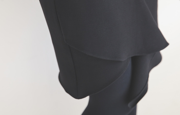 릴리 언발 셔링 スパン スカート