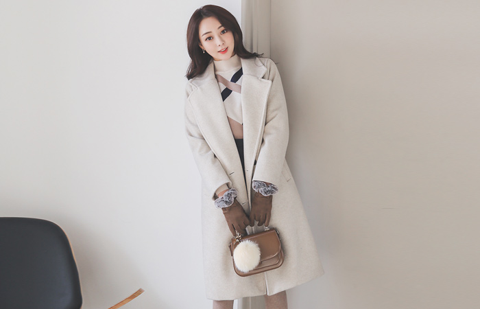 ソフトはこがたポケットダブル キルティング コート