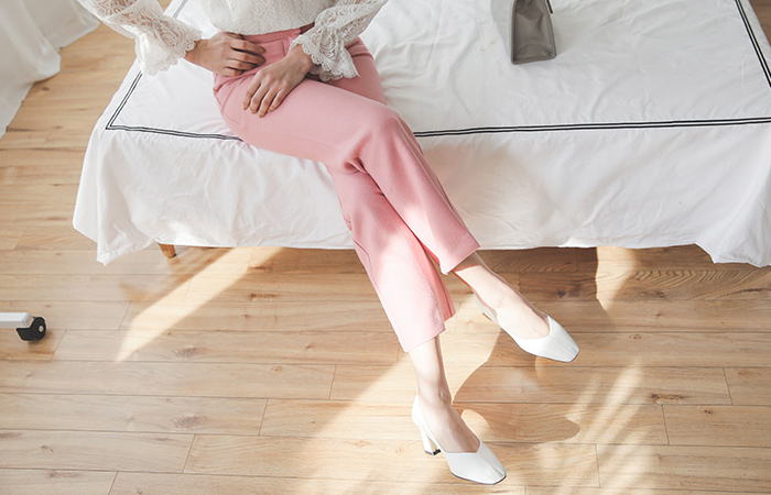 パッチポケット ソフト毛織 ブーツカットスレックス