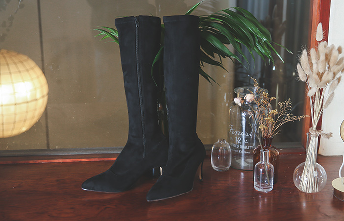 [モデル着用35次]スエード たんせい ブーツヒール