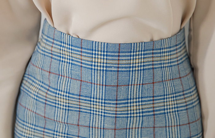 モードチェック Hラインミディスカート