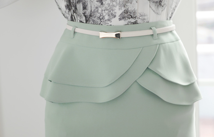 二重 チューリップ翼デザイン弾力スカート