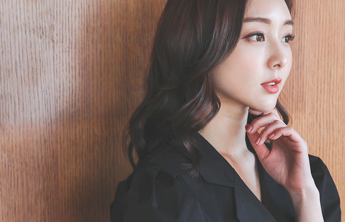 パフ袖 コットン トレンチ ワンピース