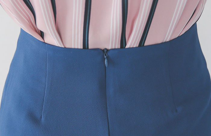 シンプル ベーシック バックスリット Hライン スカート