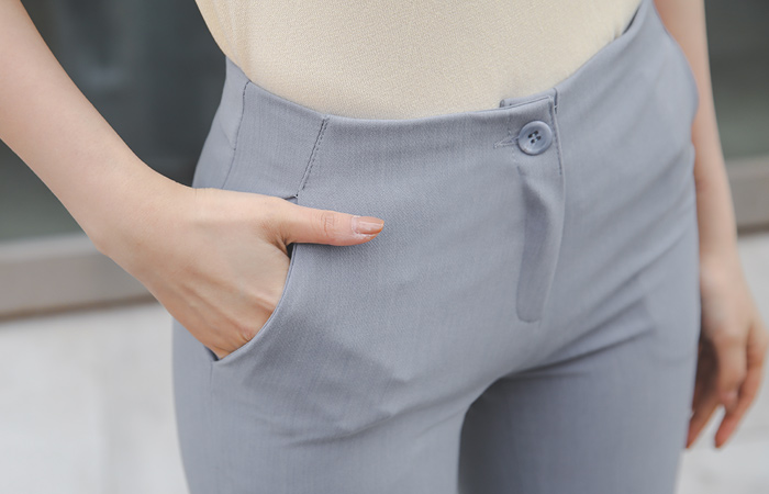 ストレート サイドスリット 弾力 スレックス ズボン