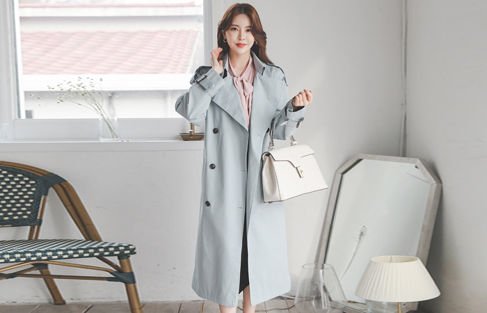 クラシック びじょう コットン ダブル トレンチコート