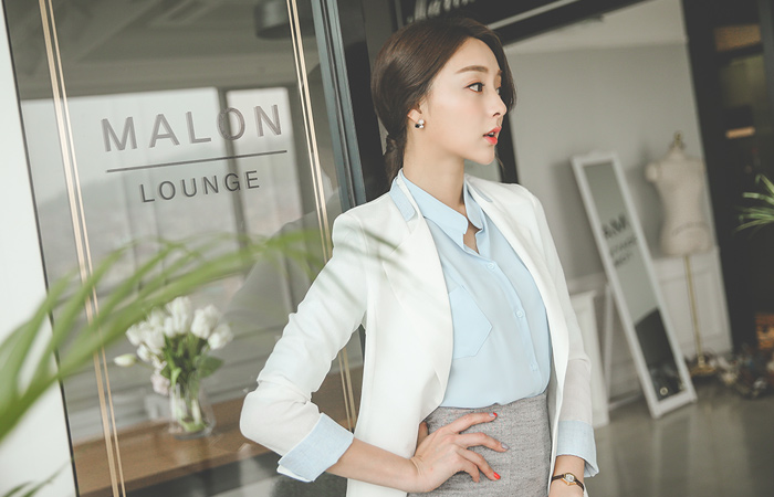 ミックスカラー配色ハーフジャケット（summer）