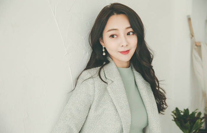 パステルパールボタンツイードジャケット