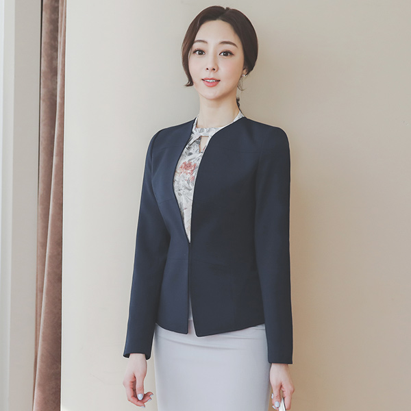 シンプル 切開 ラウンド ジャケット