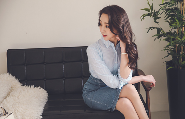 ベーシックストライプシャツ