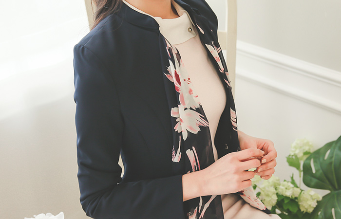 ツーウェースカーフ着脱Aラインジャケット（spring）