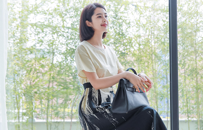 モノブラシベルトロングワンピース