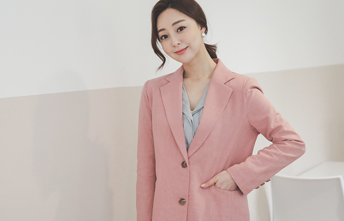 ベーシック テーラード バウンドポケット リネン ジャケット