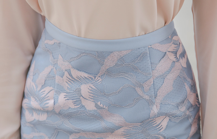 清雅 二重レイススカート