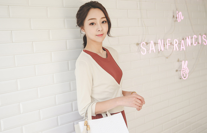 クールニットカラーミニカーディガン