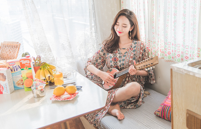 エスニックチュニックドレス（ベルトSET）