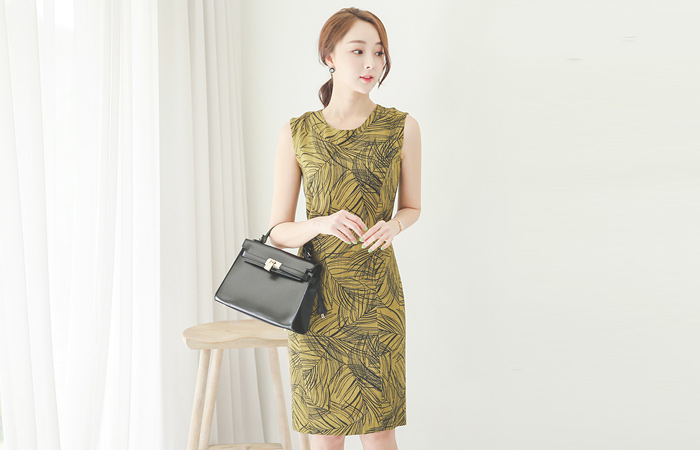 イカリーフリネンドレス