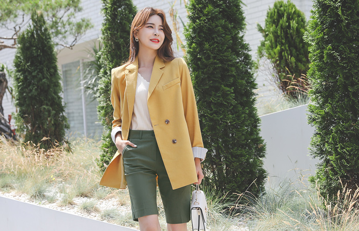 ツーウエー ベルティード テーラード リネン ジャケット