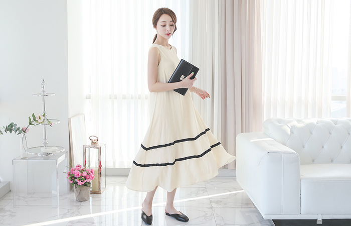 ネイチャーテーピングラインロングワンピース