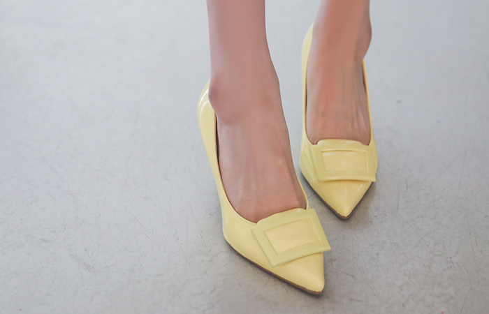 [モデル着用36次]クラシック エナメル スクエア スティレット