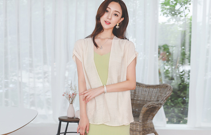 クーリング 슬러쉬 オープン 롤업가디건